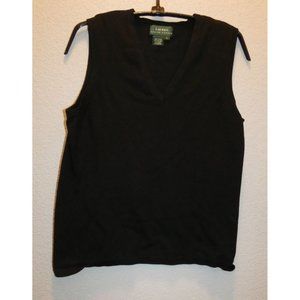Women's Black Silk and Nylon Tank Top, Ralph Lauren, Large